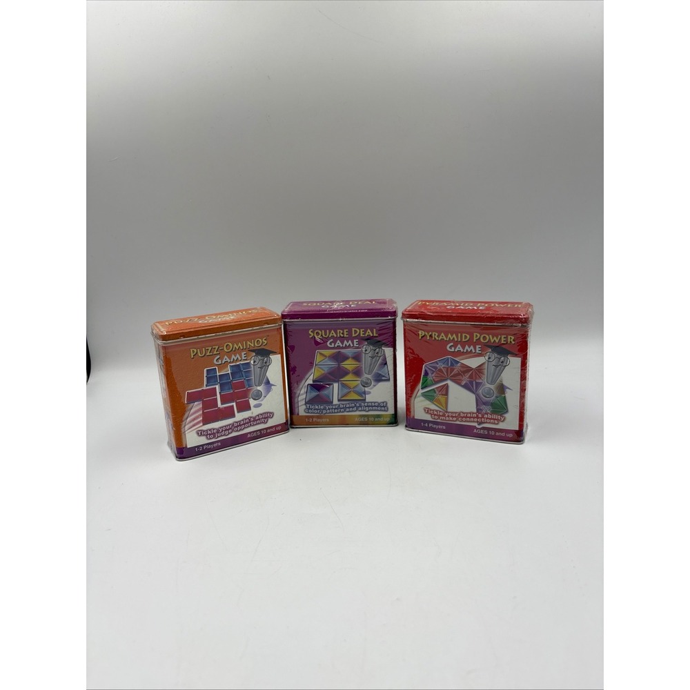 Winning Moves Brain Ade Games Set of 3 Sealed Puzz-Ominos Square Deal Power